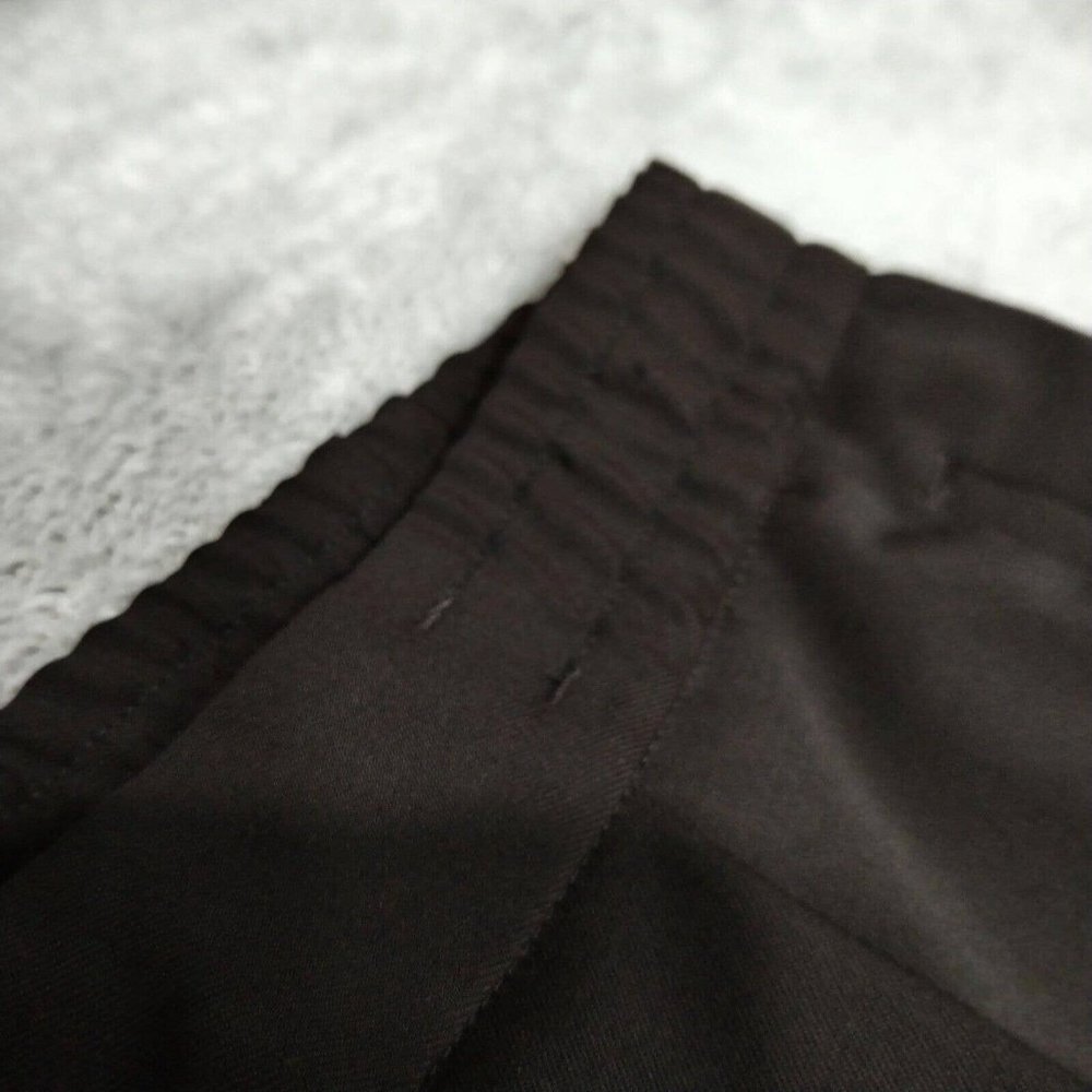 Reiss Trousers Mens 34 (34x28) Dark Aubergine Wool Nakata Drawstring Relaxed - Picture 13 of 16